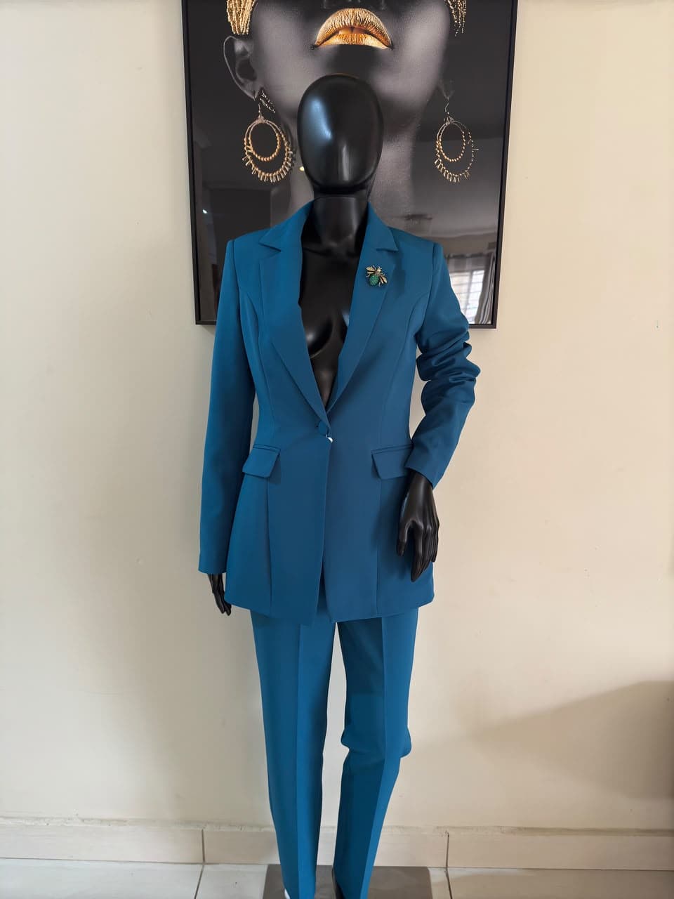 Teal classic tailored suit